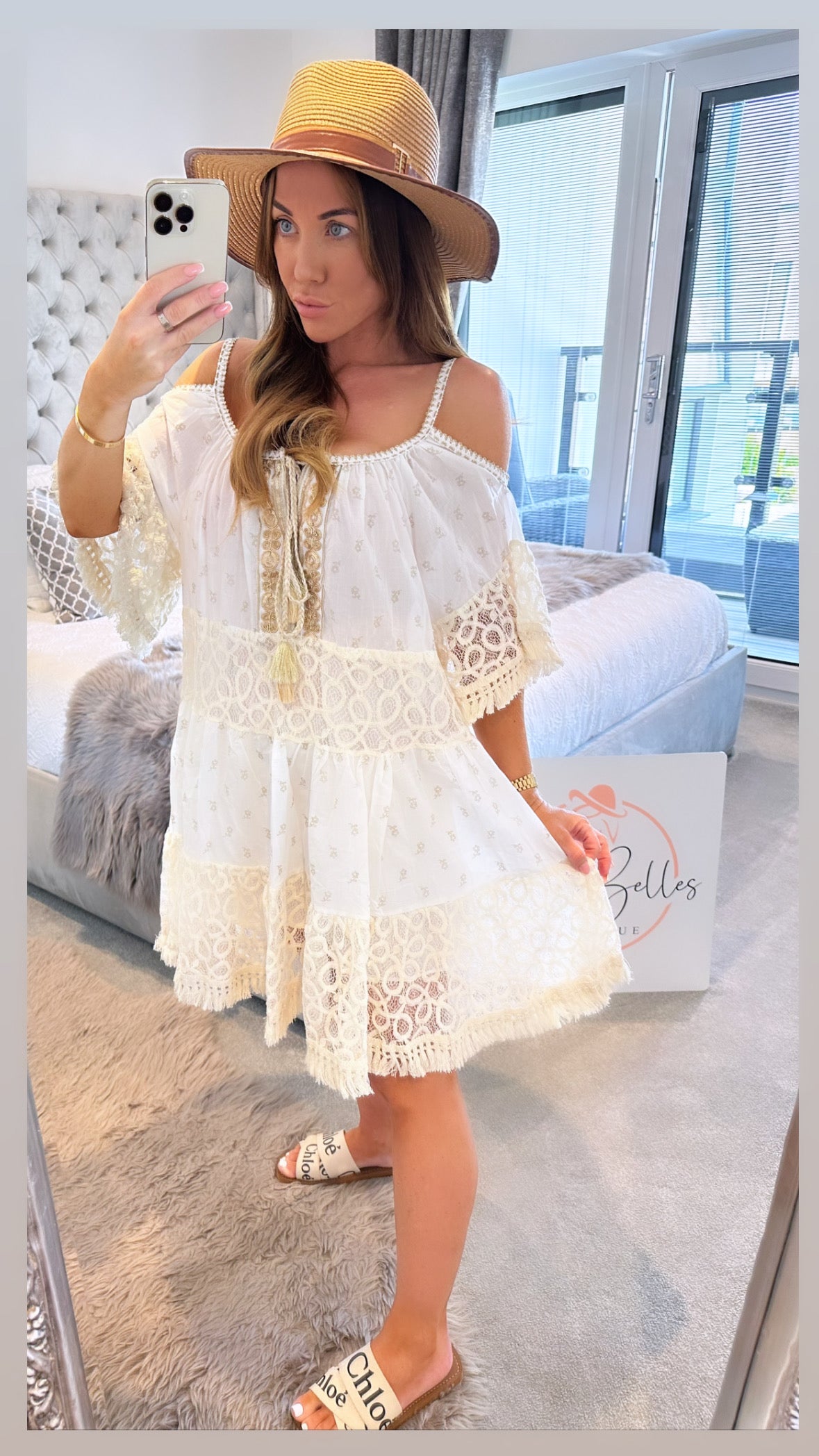 Boho White Dress